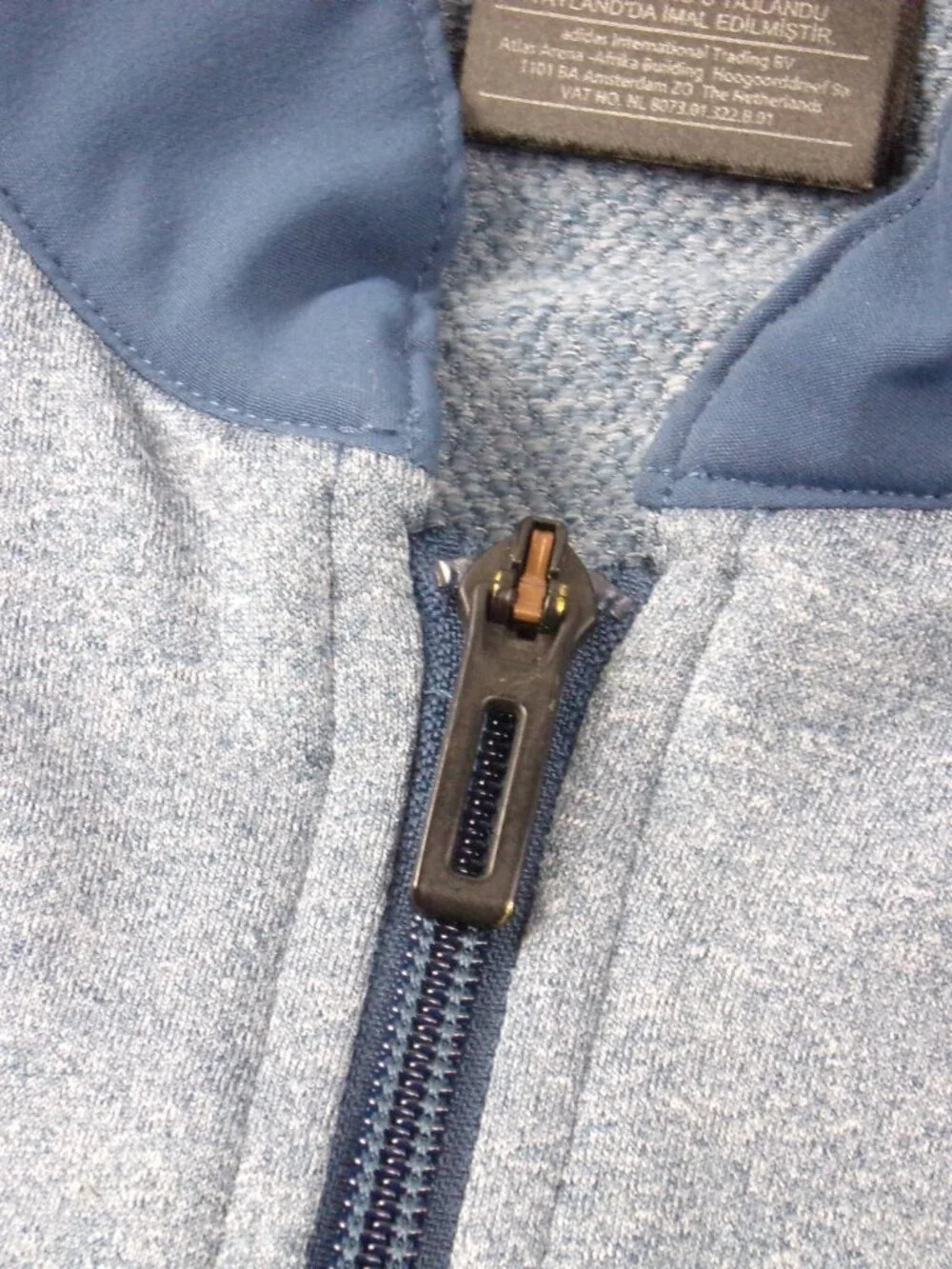 Adidas Adizero Full Zip Jacket XL Blue Logo Wicking Zip Pockets
